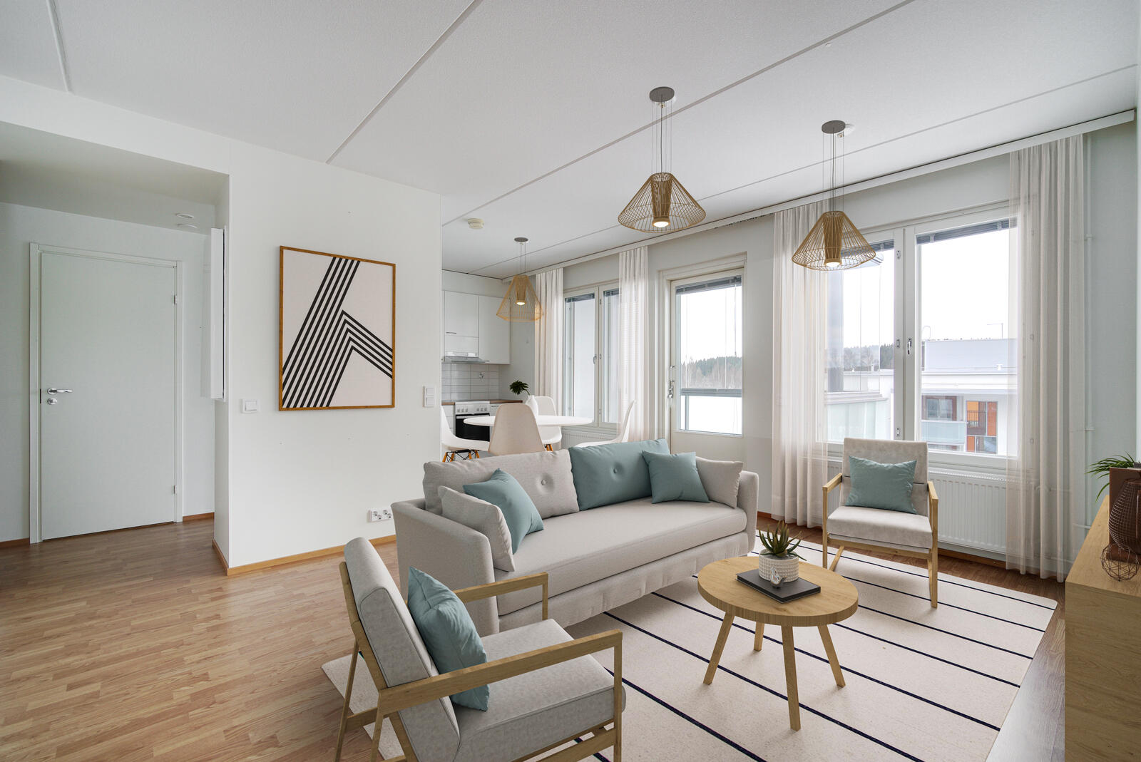 Pääkuva: digistailattu huoneisto.