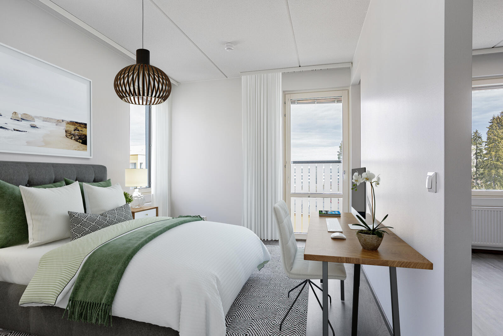 Pääkuva: digistailattu huoneisto.