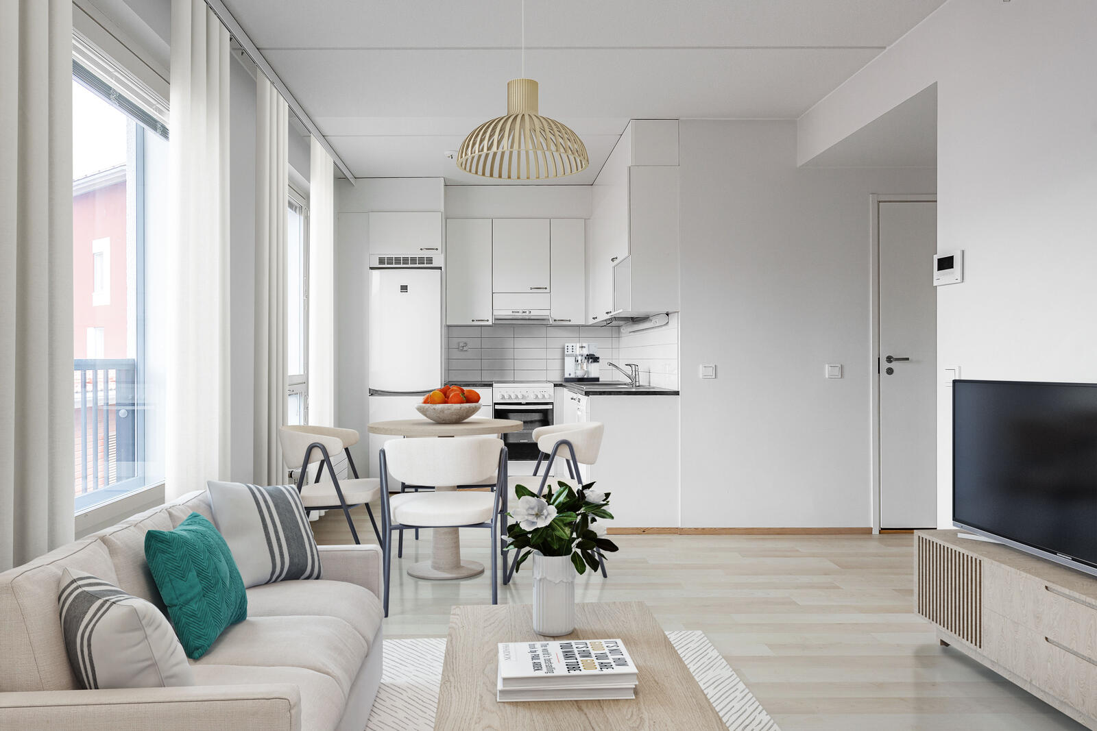 Pääkuva: digistailattu huoneistokuva.