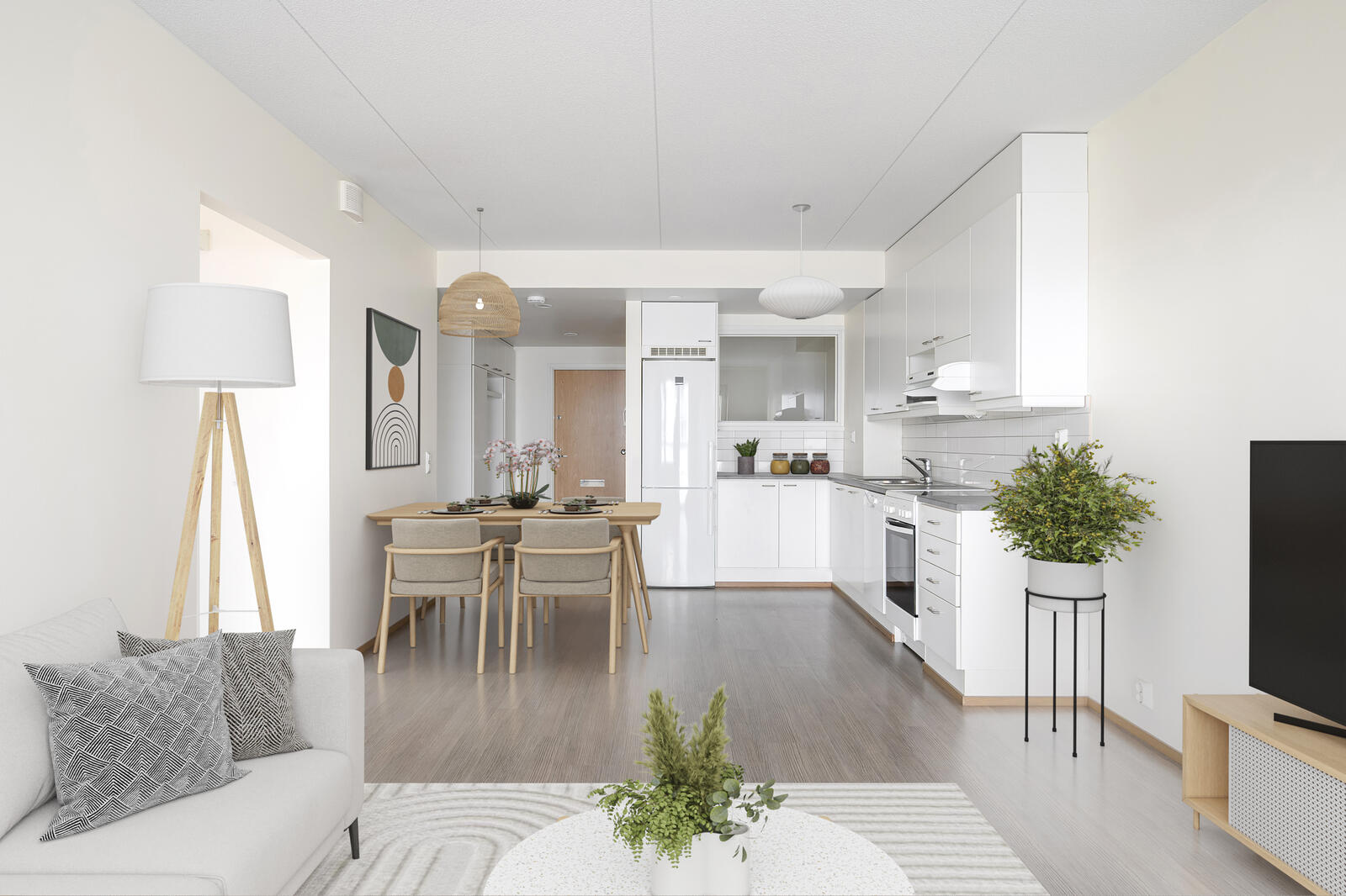 Pääkuva: digistailattu huoneisto.