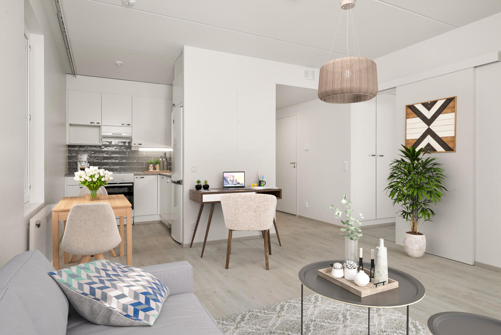 Pääkuva: digistailattu huoneisto.