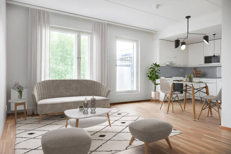 pääkuva: digistailattu huoneistokuva