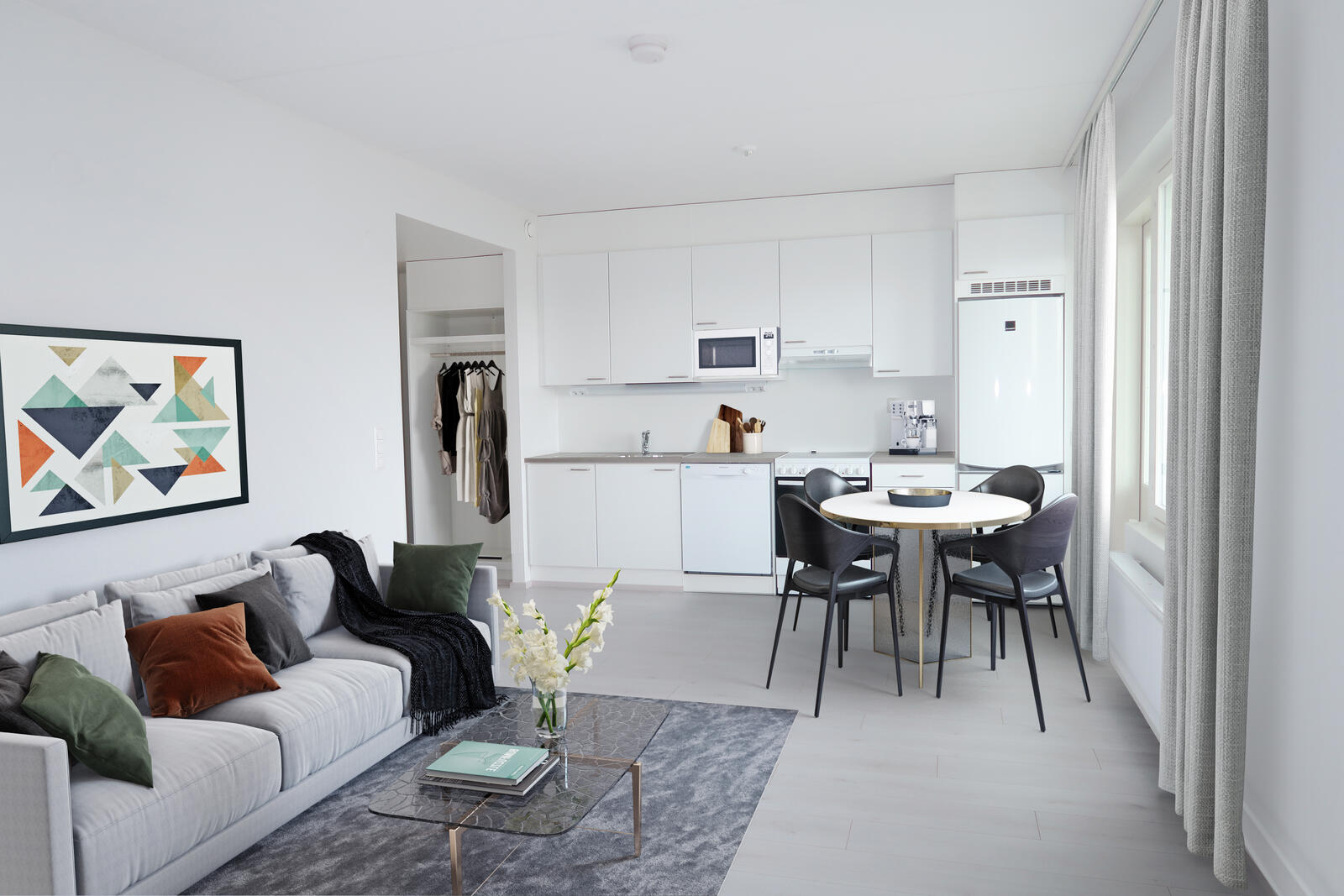 Pääkuva: digistailattu huoneisto.