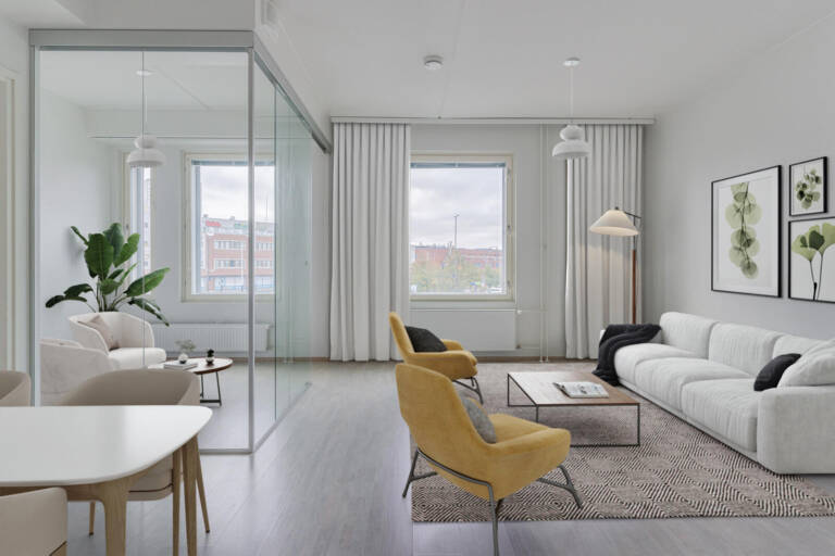 Pääkuva: digistailattu huoneistokuva