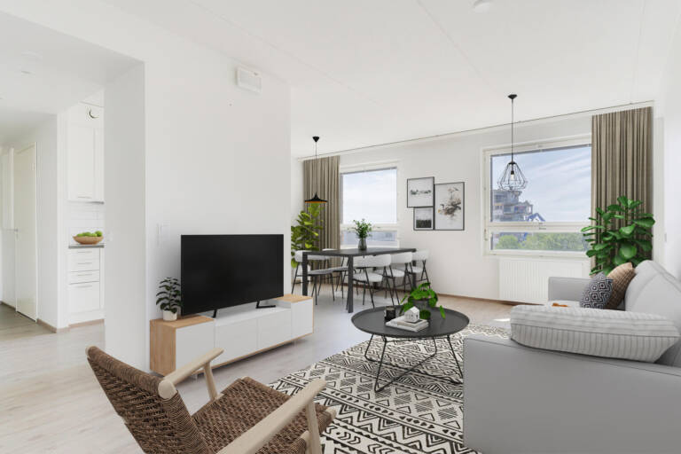 Pääkuva: digistailattu huoneisto.