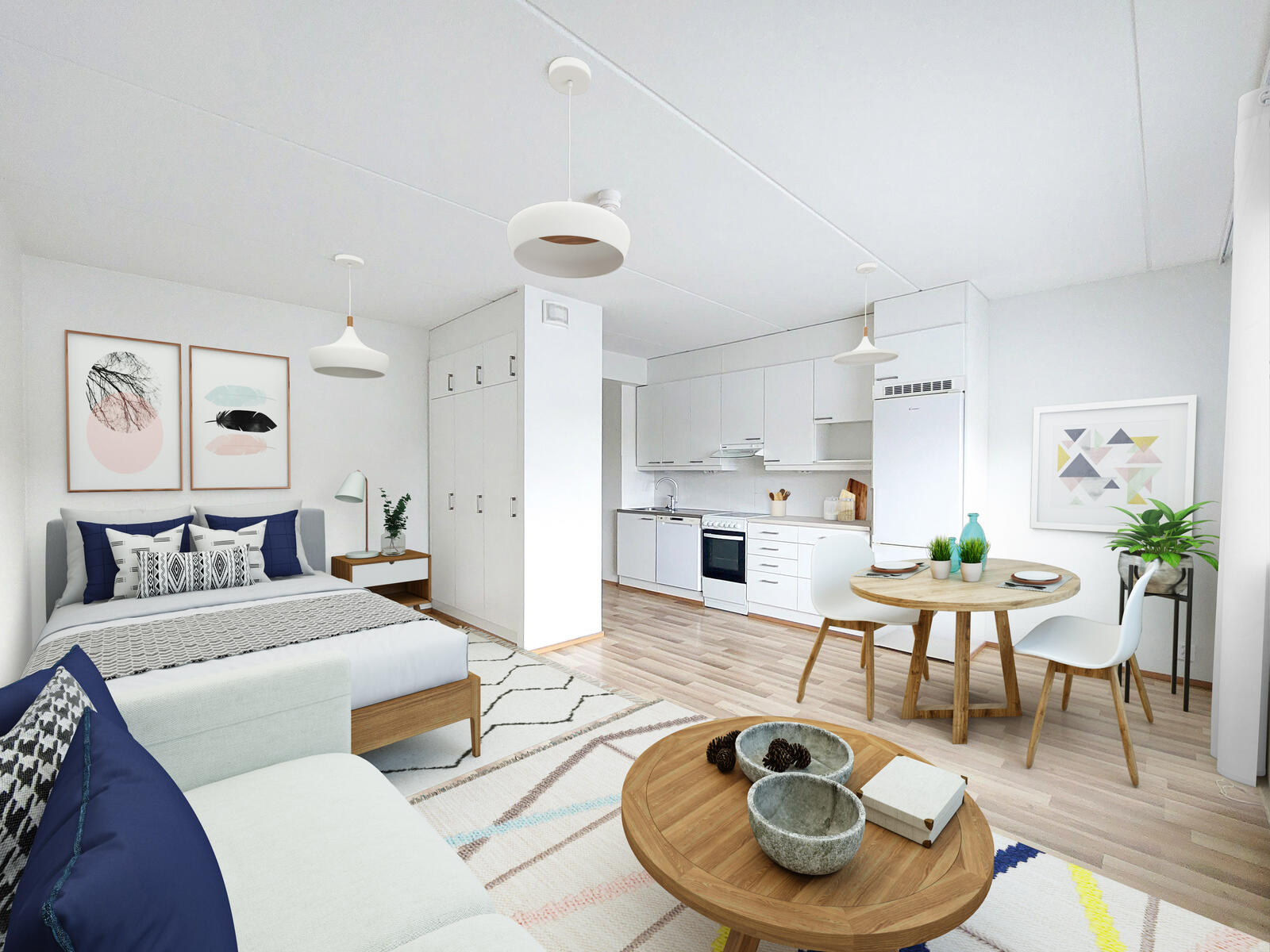 Pääkuva: digistailattu huoneisto.