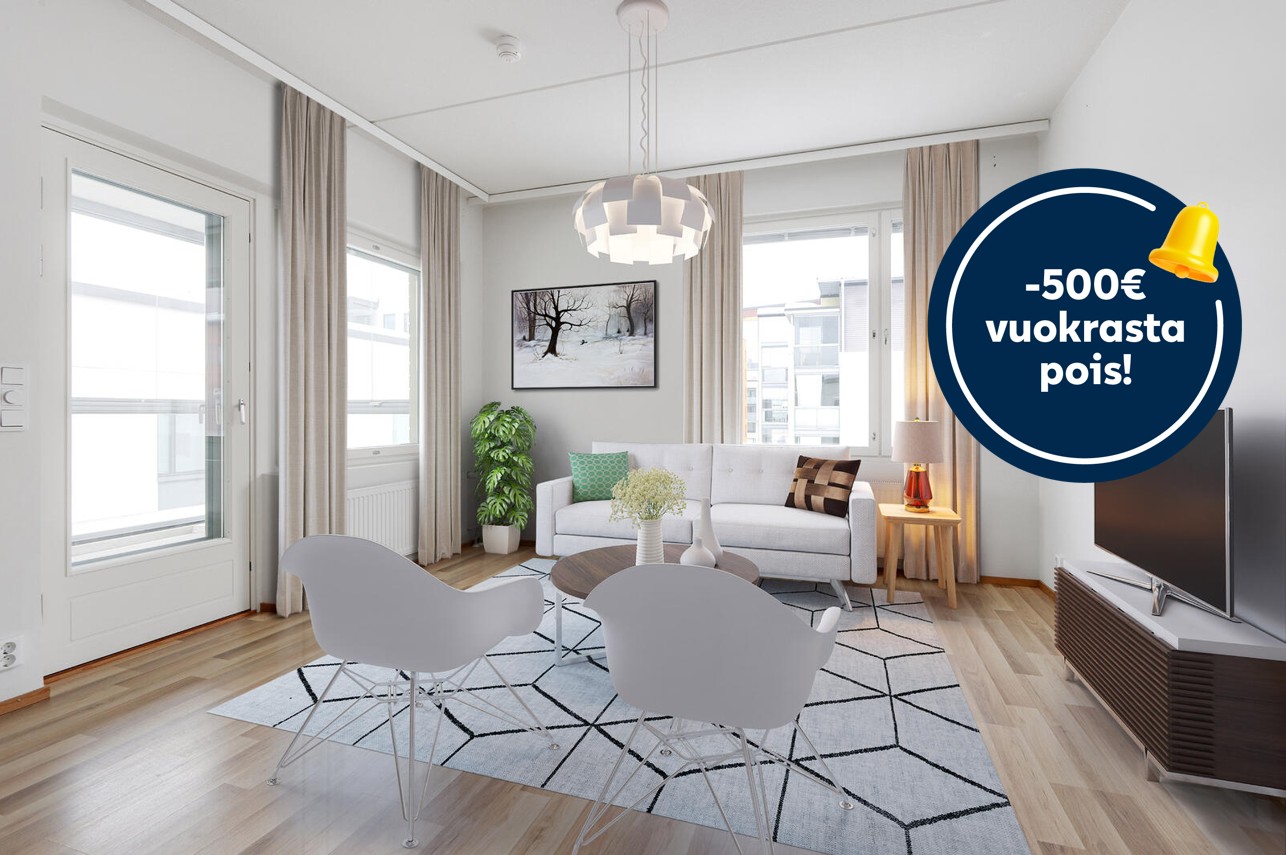 Pääkuva: digitaalinen sisustus. -500€ vuokrasta pois-logo.