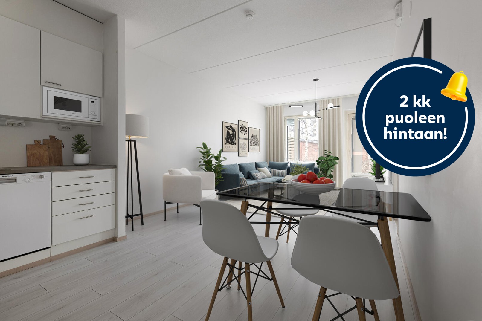 Pääkuva: digitaalinen sisustus. 2kk puoleen hintaan -logo.