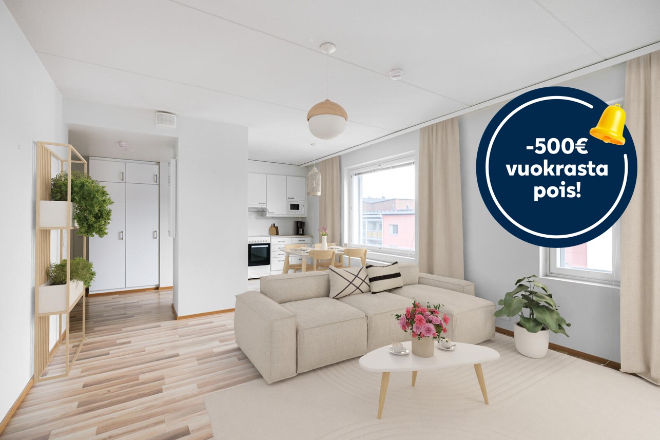 Pääkuva: digitaalinen sisustus. -500€ vuokrasta pois-logo.