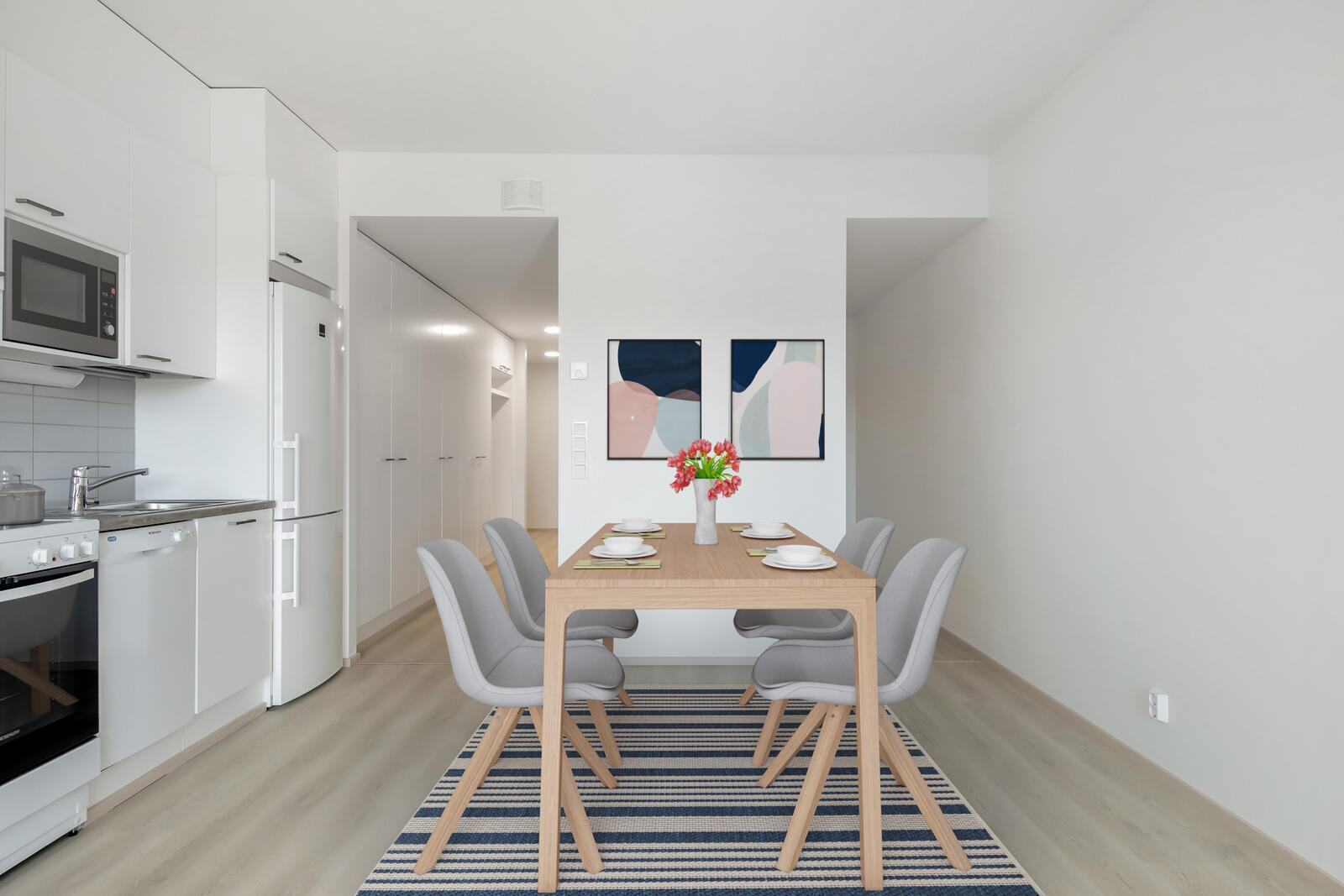 Digistailattu kuva asunnosta.