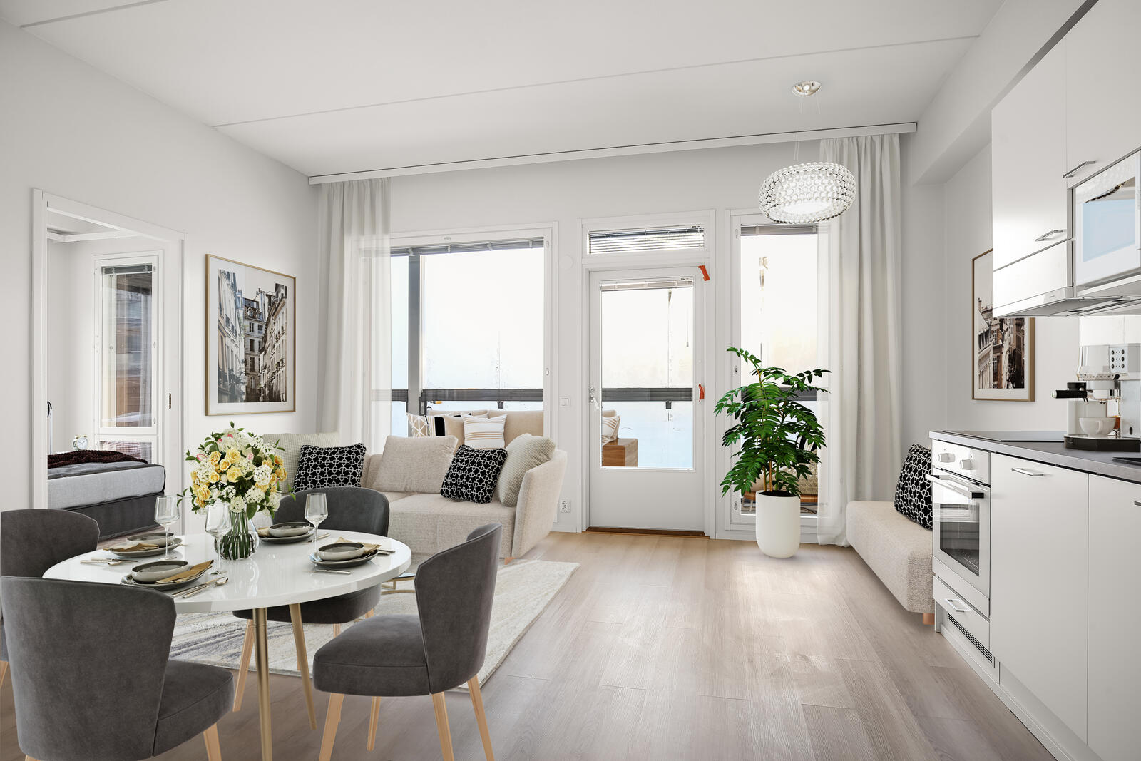 Pääkuva: digistailattu huoneisto.