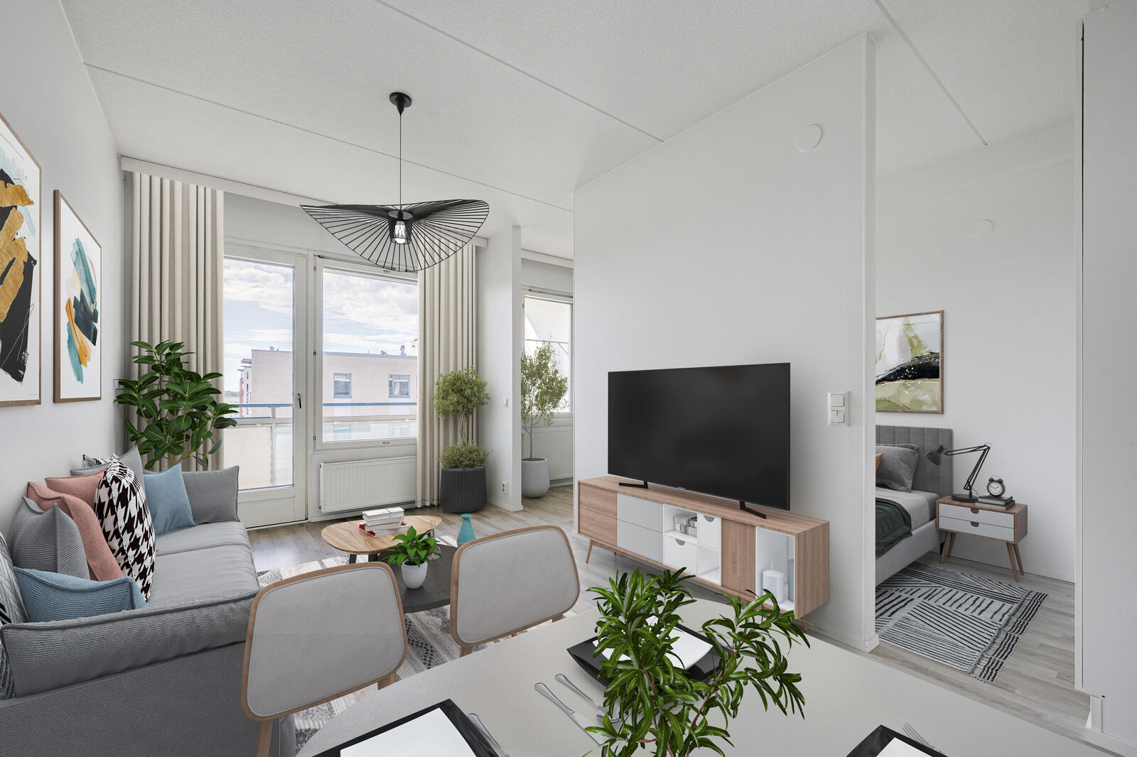 Pääkuva: digistailattu huoneistokuva