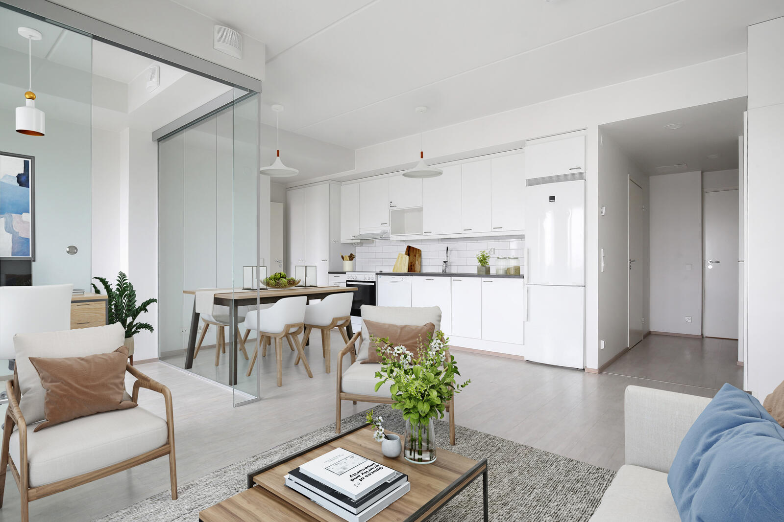 Pääkuva: digistailattu huoneistokuva.