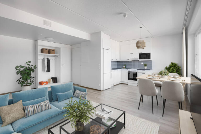 Pääkuva: digistailattu huoneisto.