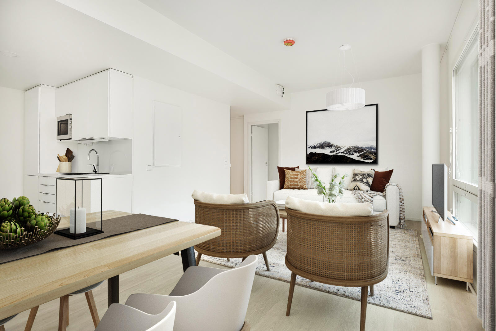 Pääkuva: digistailattu huoneisto.