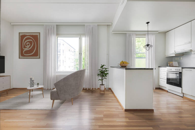 Pääkuva: digistailattu huoneistokuva