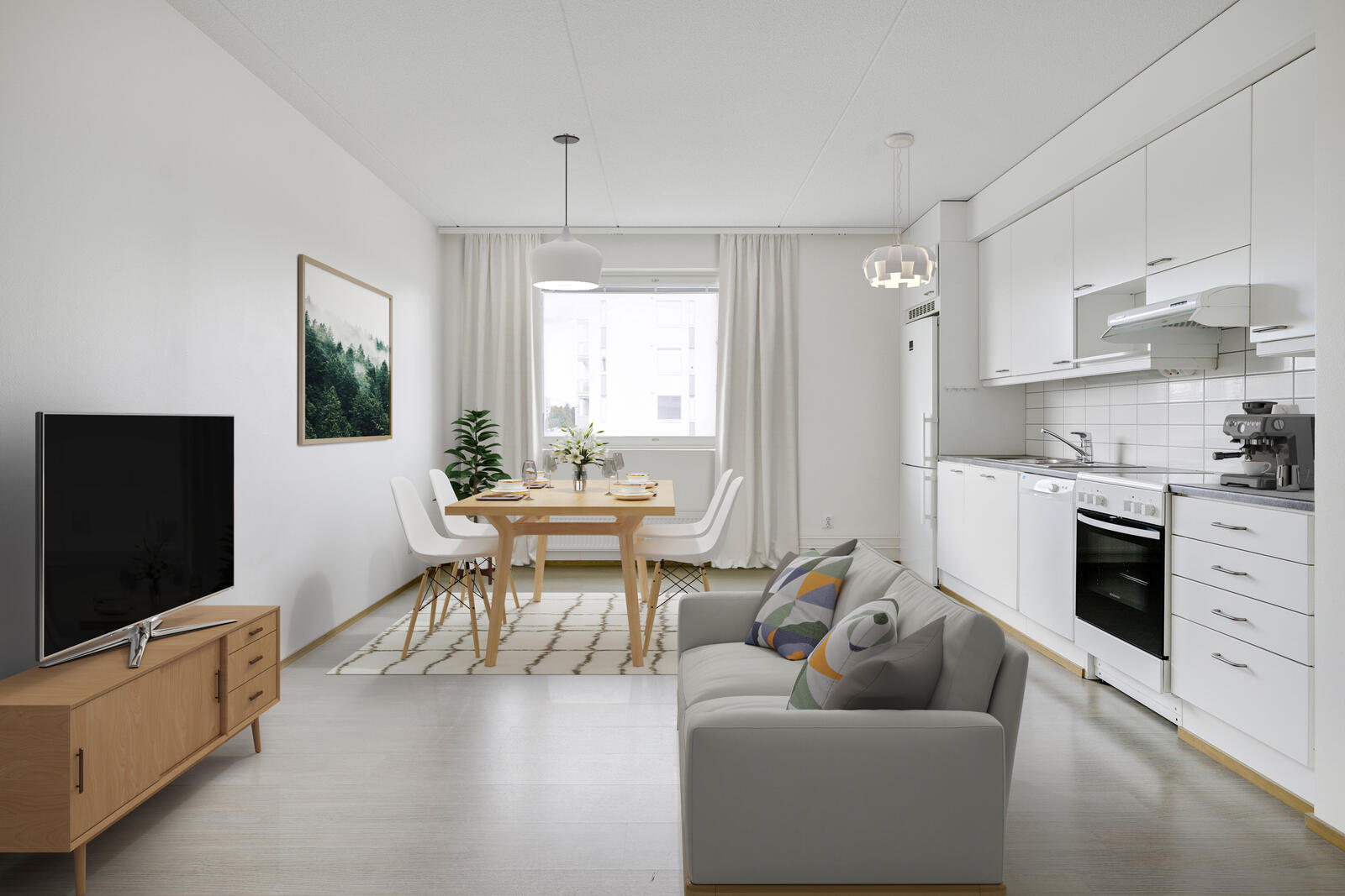 Pääkuva: digistailattu huoneisto.