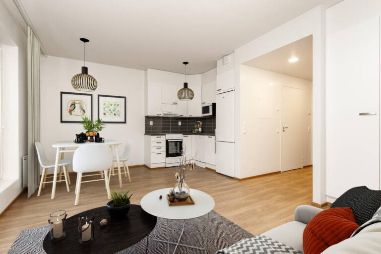 Pääkuva: digistailattu huoneistokuva