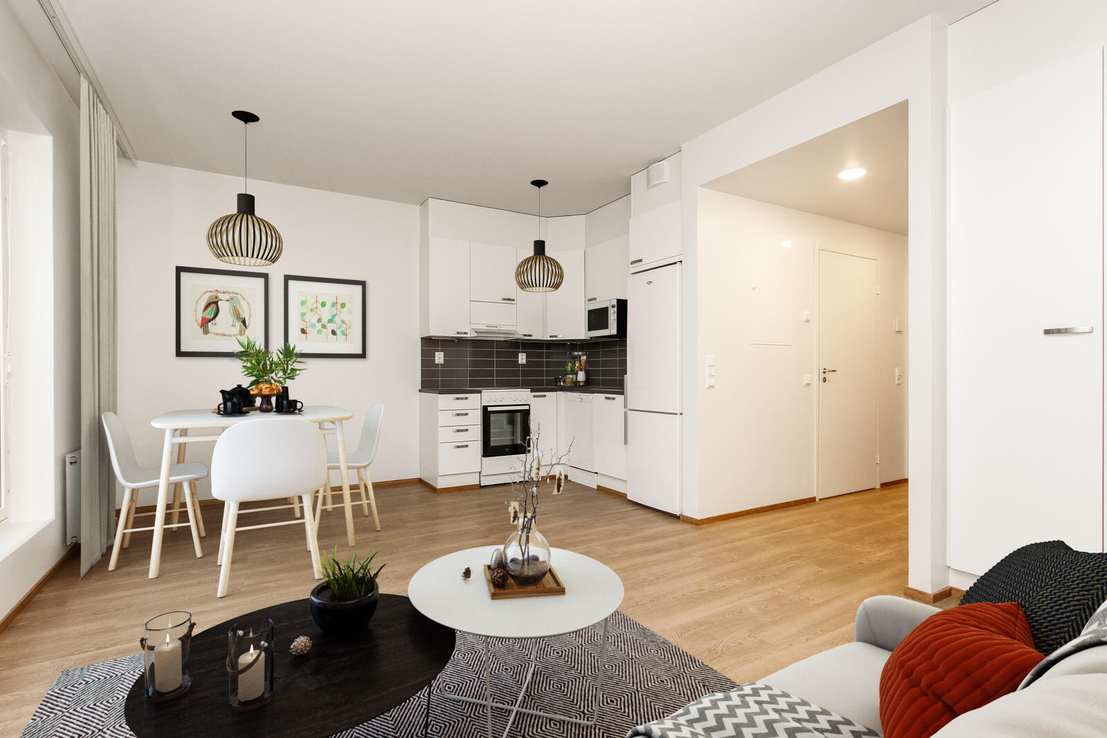 Pääkuva: digistailattu huoneistokuva