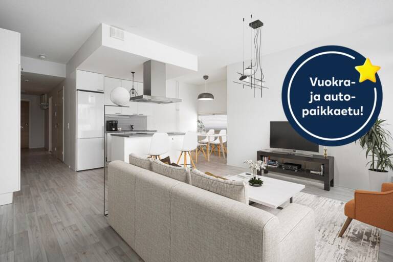 Pääkuva: digistailattu huoneistokuva.