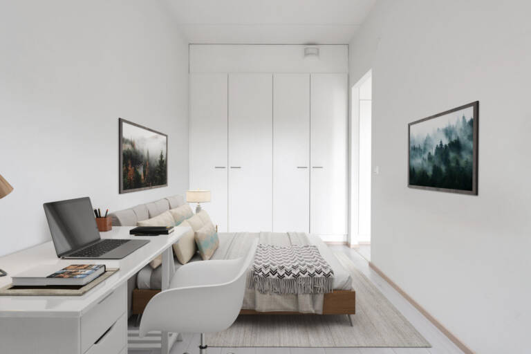 Pääkuva: Digistailattu huoneistokuva.