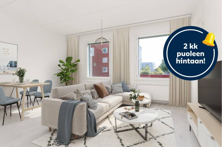 Pääkuva: digitaalinen sisustus. 2kk puoleen hintaan -logo.