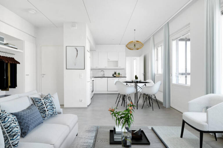 Pääkuva: digistailattu huoneistokuva.