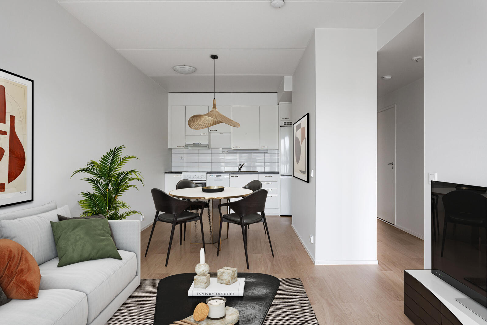 Pääkuva: digistailattu huoneistokuva.