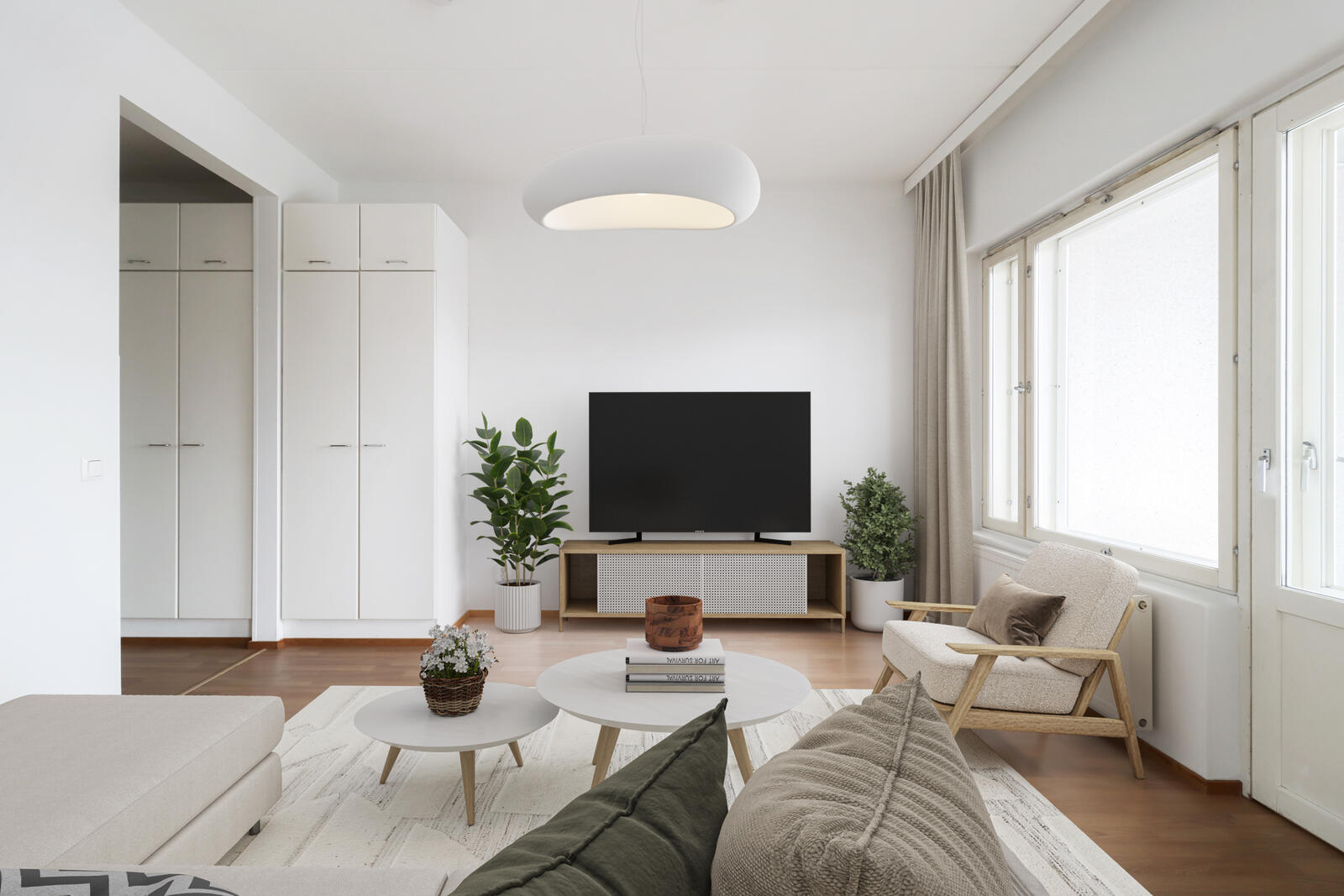 Pääkuva: digistailattu huoneistokuva.