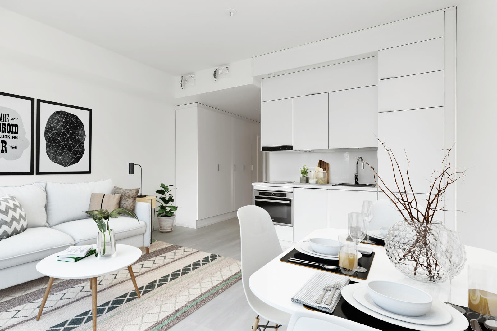 Pääkuva: digistailattu huoneisto.