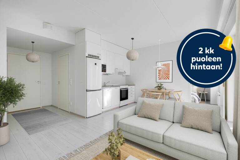 Pääkuva: digitaalinen sisustus. 2kk puoleen hintaan -logo.