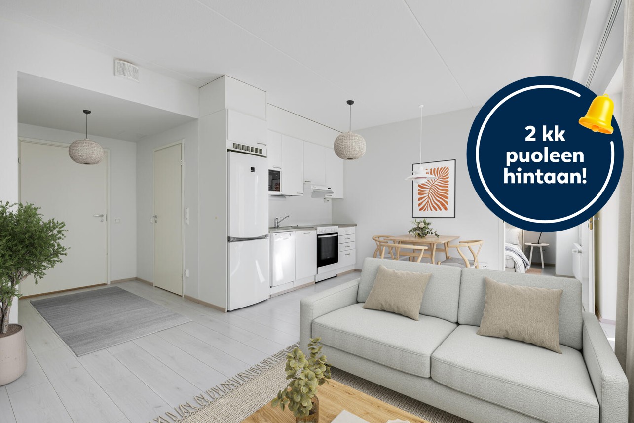 Pääkuva: digitaalinen sisustus. 2kk puoleen hintaan -logo.