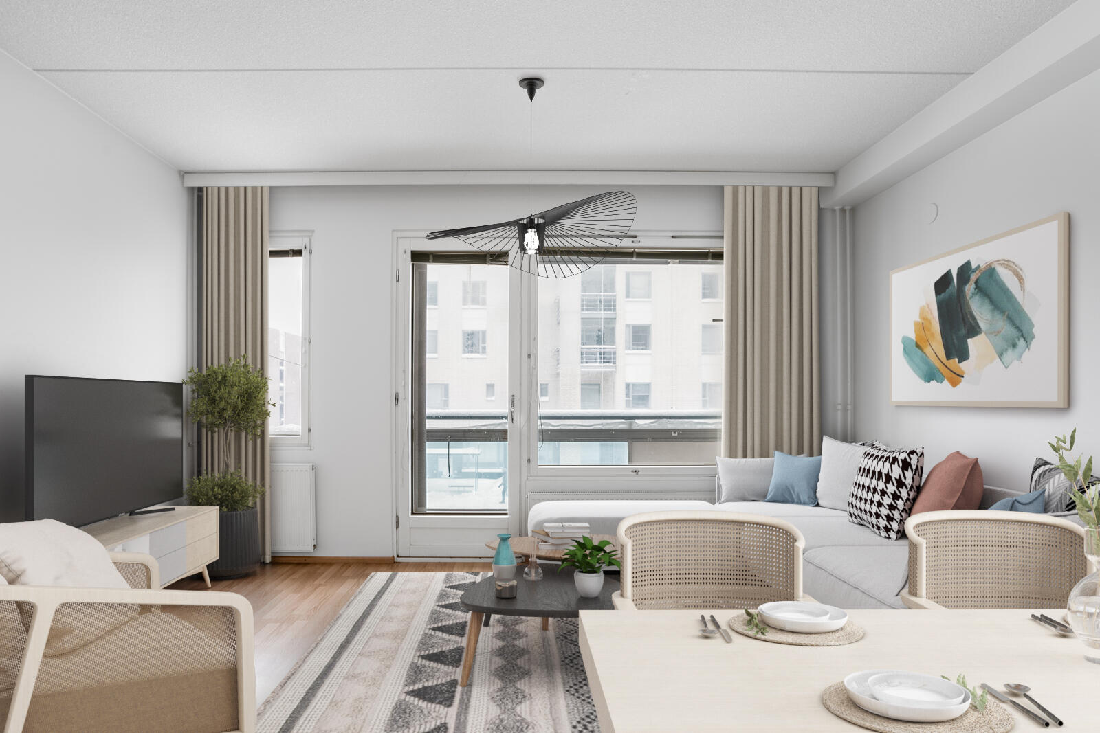 Pääkuva: digistailattu huoneistokuva