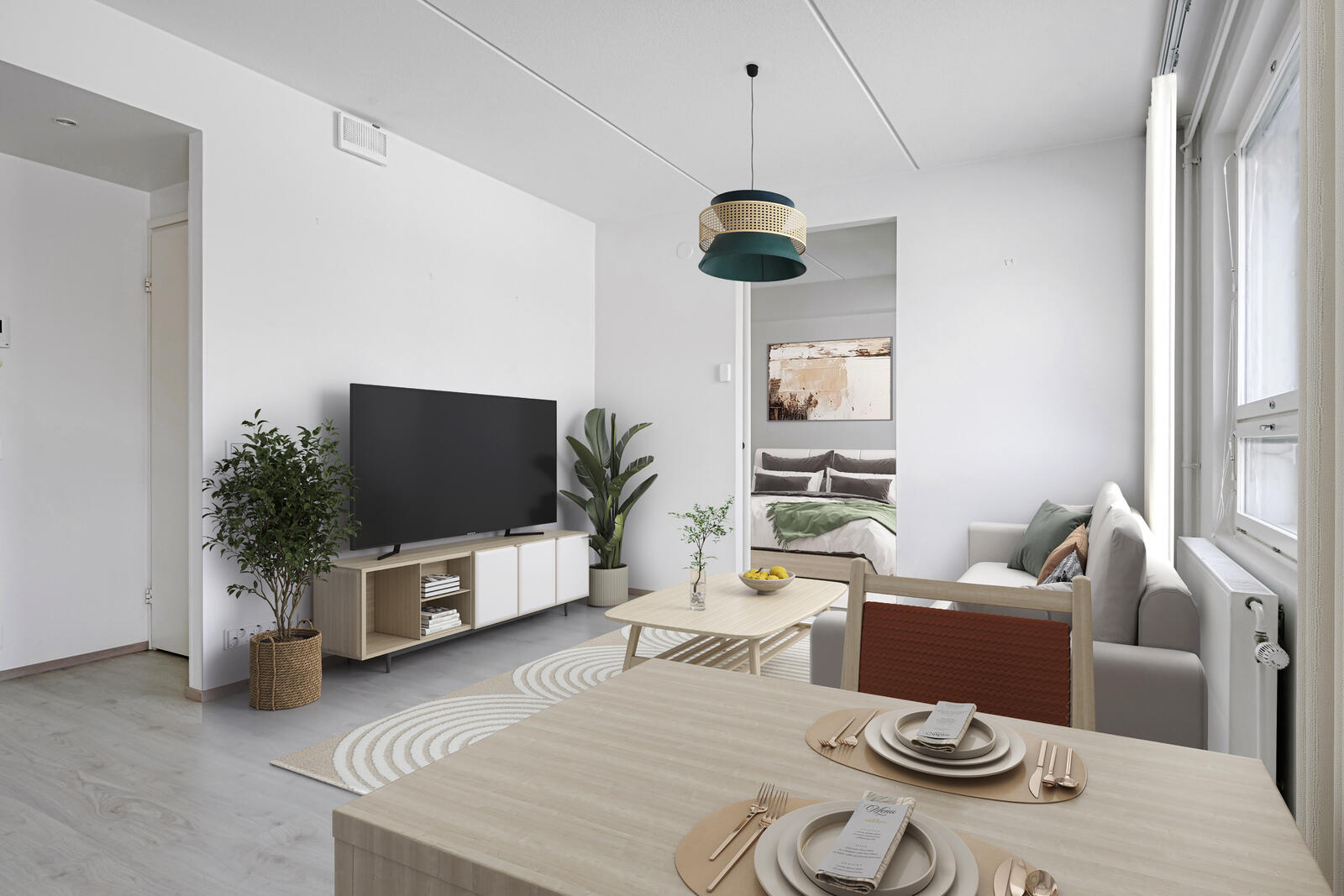 Pääkuva: digistailattu huoneisto.