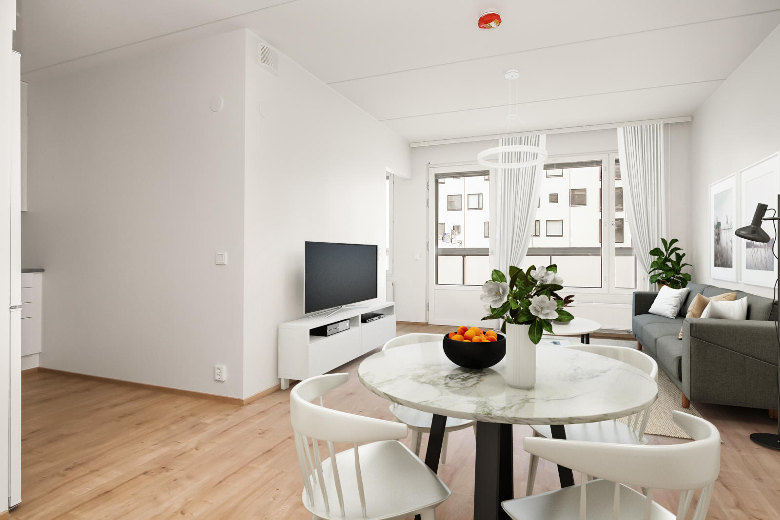 Pääkuva: digistailattu huoneistokuva.