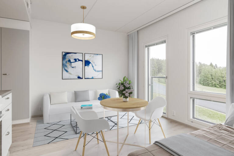 Pääkuva: digistailattu huoneisto.