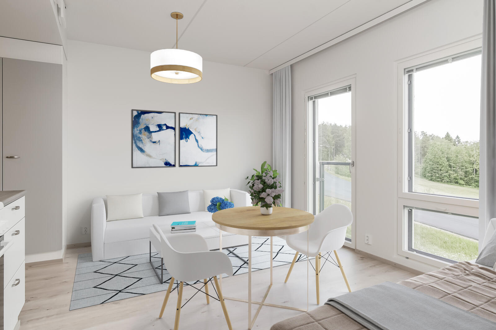 Pääkuva: digistailattu huoneisto.