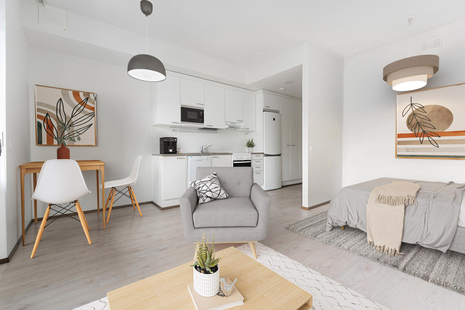 Pääkuva: digistailattu huoneisto.