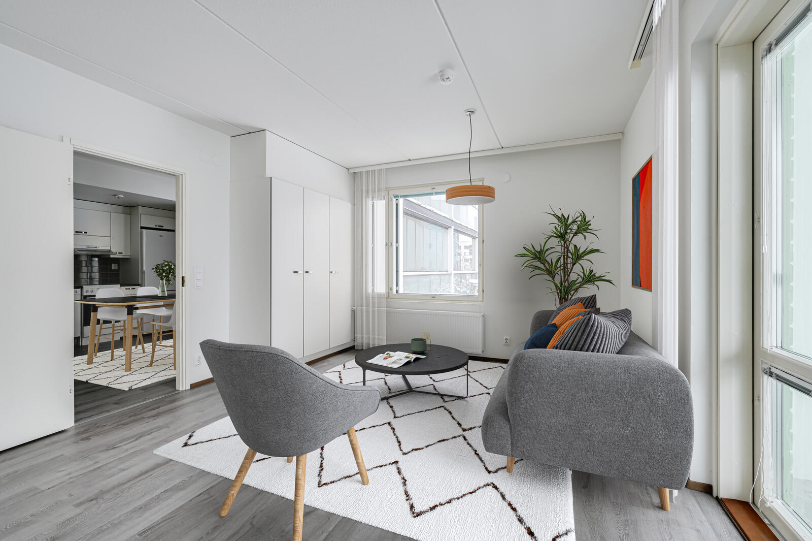 Pääkuva: digistailattu huoneistokuva.