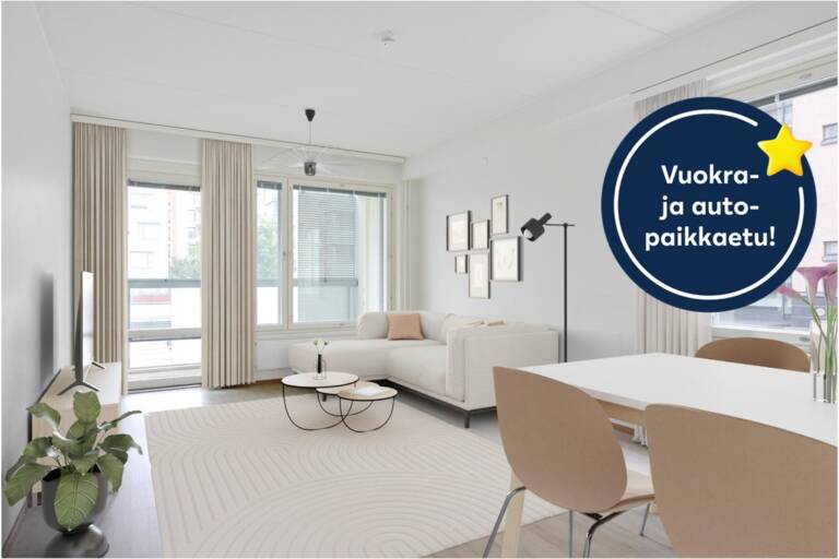 Kampanjakuva: Vuokra- ja autopaikkaetu!