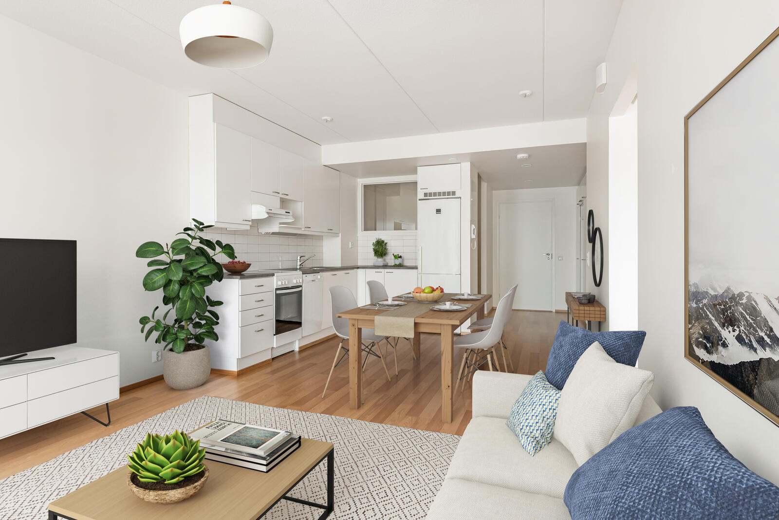 Pääkuva: digistailattu huoneisto.