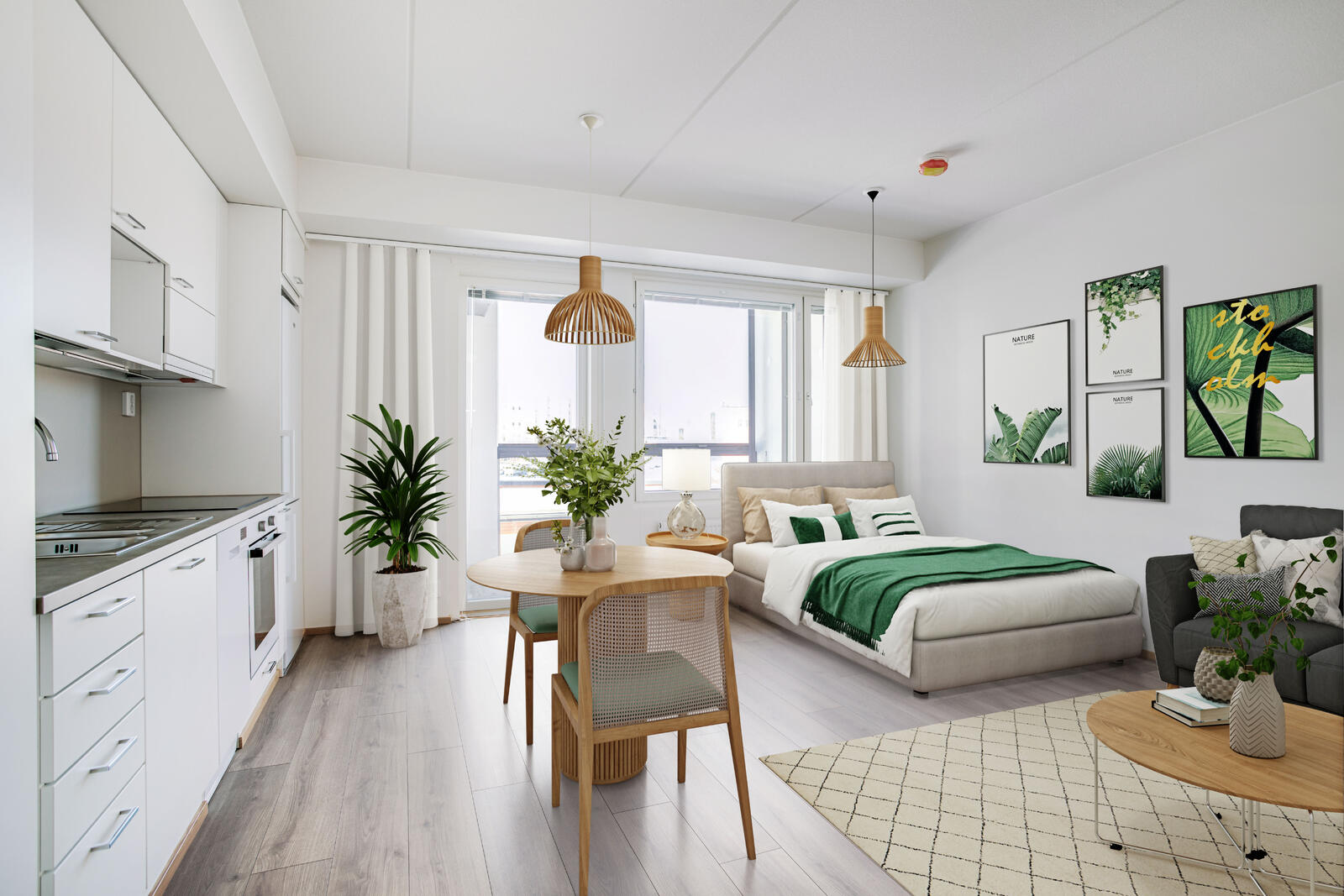 digistailattu huoneisto.