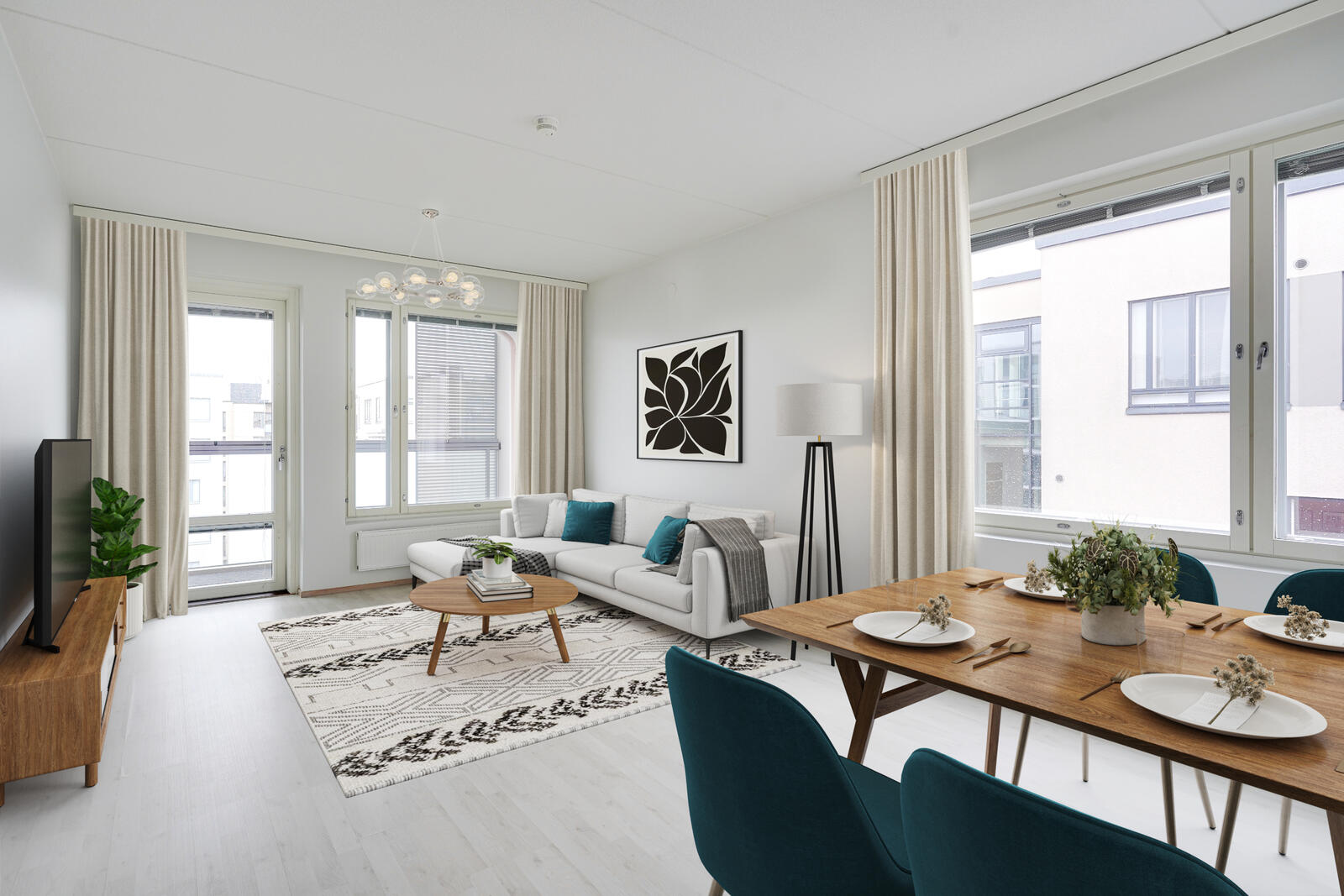 Pääkuva: digistailattu huoneisto.