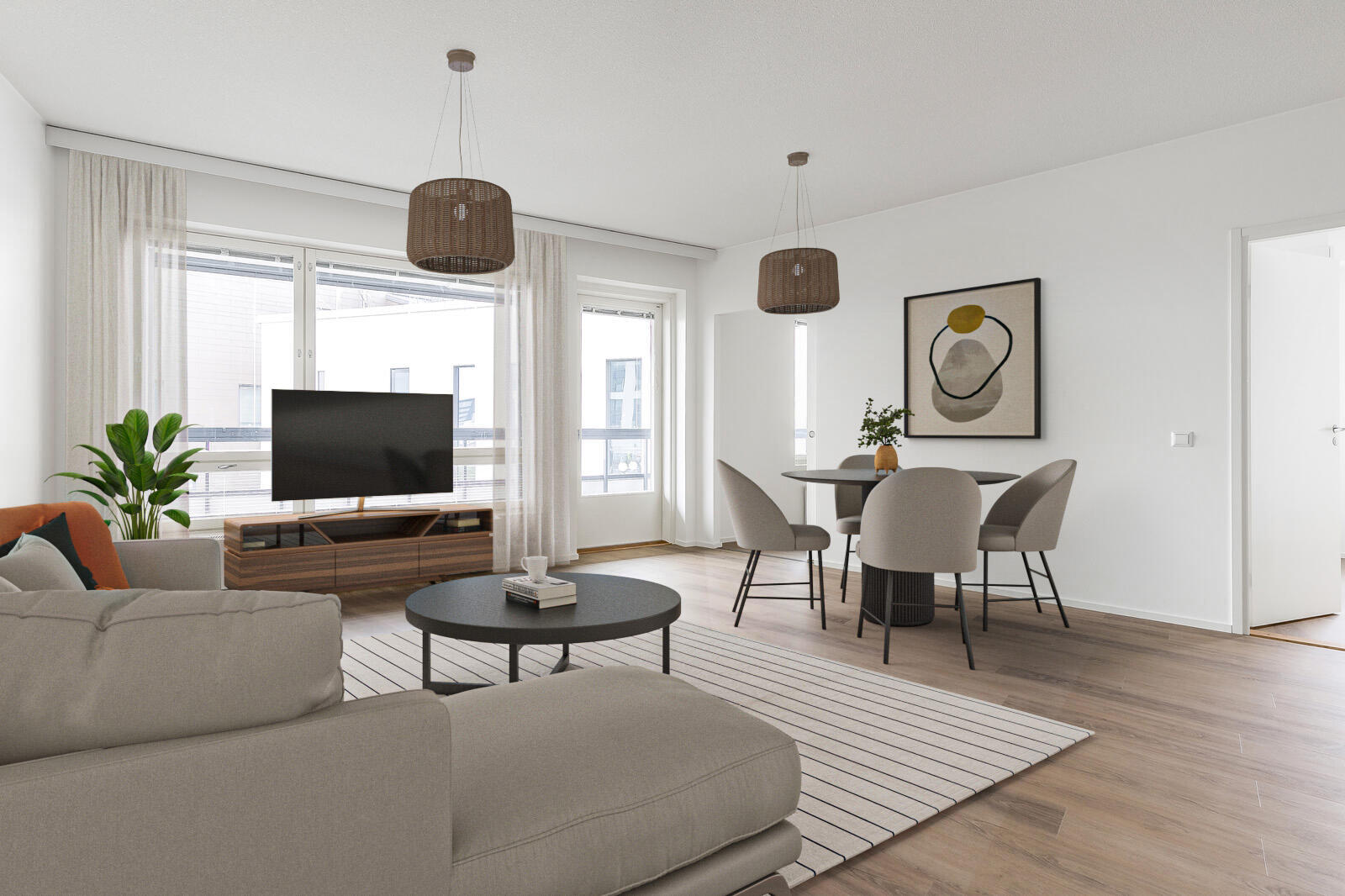 Pääkuva: digistailattu huoneisto.