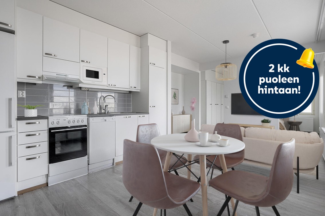 Pääkuva: digistailattu huoneistokuva.