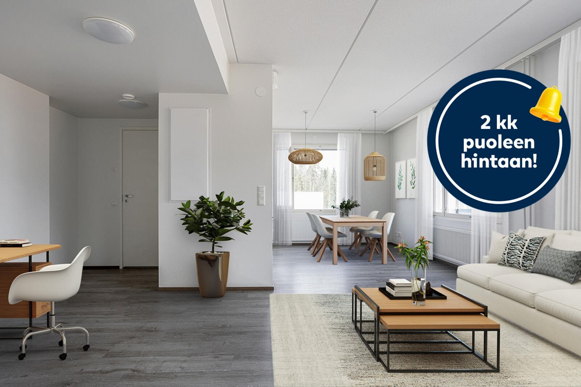 Pääkuva: digistailattu huoneistokuva.