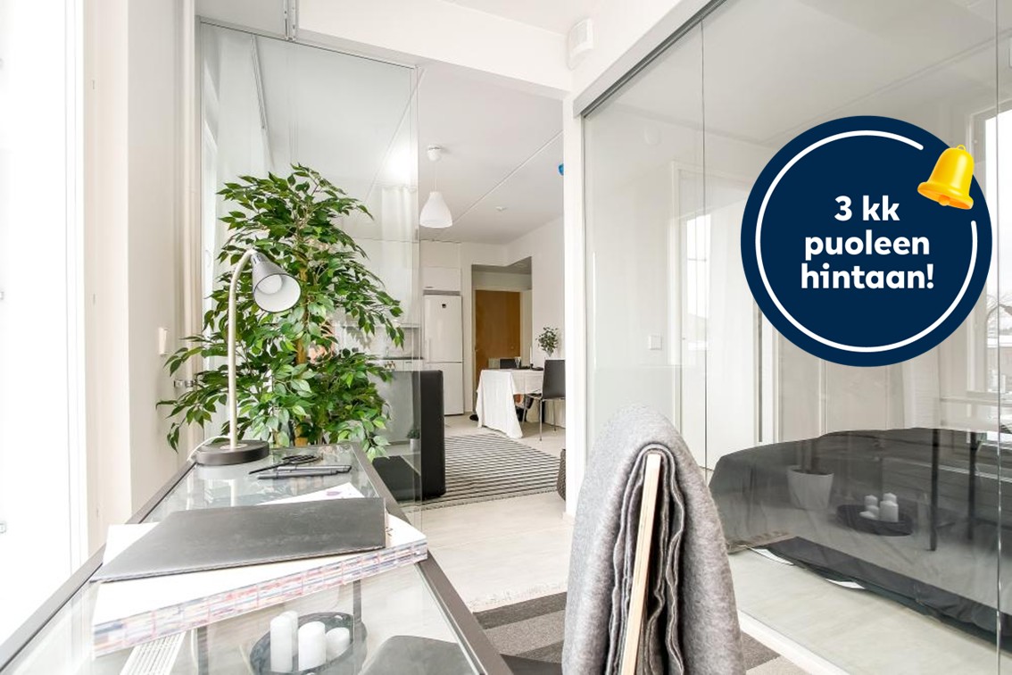 Pääkuva: digistailattu huoneistokuva.