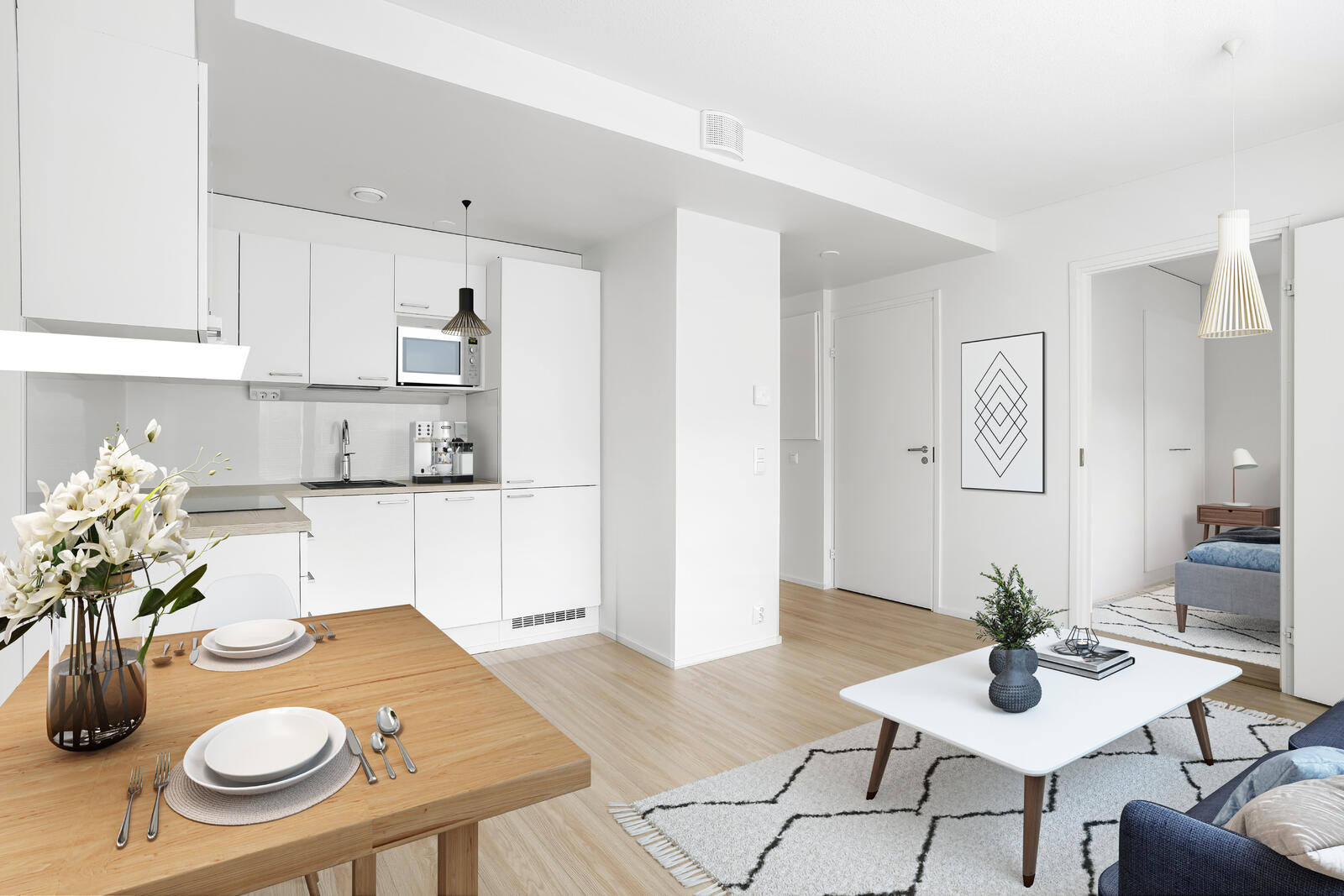 Pääkuva: digistailattu huoneisto.