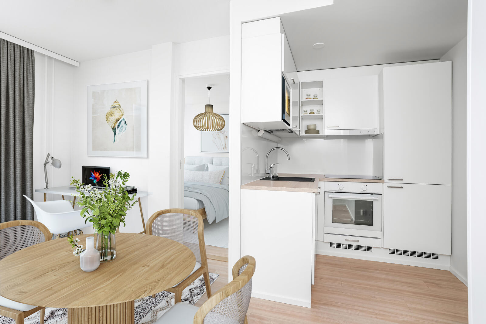 Pääkuva: digistailattu huoneisto.