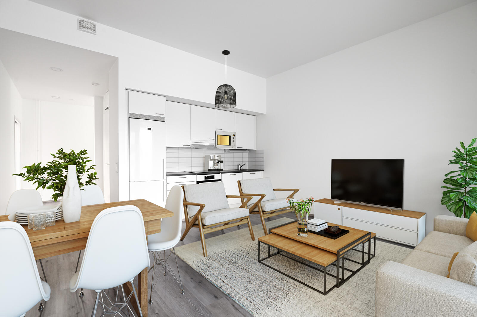 Pääkuva: digistailattu huoneisto.